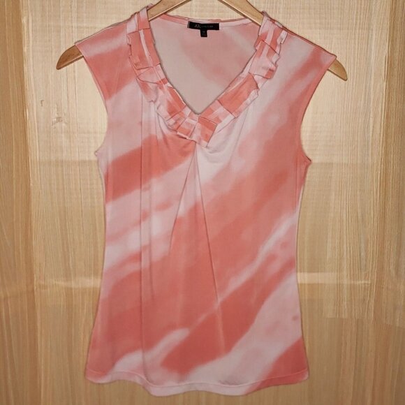 Anne Klein Orange Ombre Stretchy Sleeveless Top Medium - Picture 1 of 5